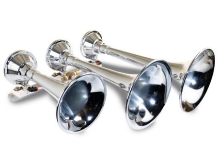 Kleinn Chrome Triple Horn  14.75In  13In 9.5In - Chrome-Plated Spun Copper Online