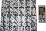 Hardline Snowmobile Lettering Registration Kit 2 in. - 500 Silver Black Online Hot Sale