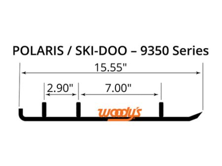 WOODY S SKI DOO EXTENDER 4  CARBIDES 60 DEGREE #ESD3-9350-1 Supply