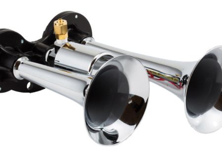 Kleinn Chrome Dual Horn  6.5In 5In - Chrome-Plated Zinc Alloy Sale