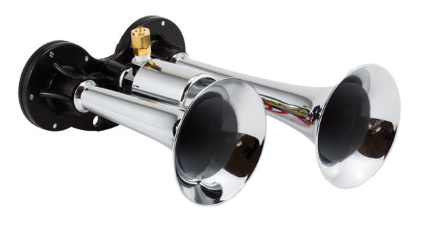 Kleinn Chrome Dual Horn  6.5In 5In - Chrome-Plated Zinc Alloy Sale