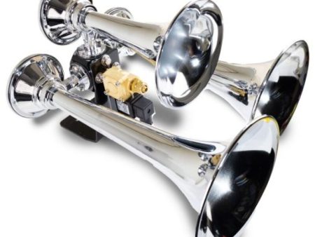 Kleinn Chrome Triple Horn  13.5In 11.75In 8.5In - Chrome-Plated Spun Copper Sale