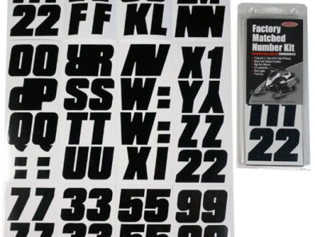 Hardline Snowmobile Lettering Registration Kit 2 in. - 500 Solid Black  Cheap