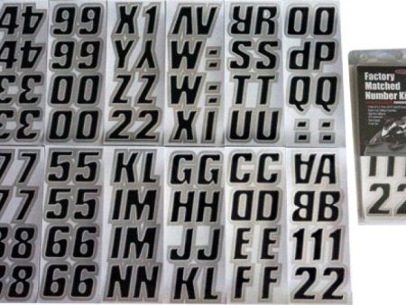 Hardline Snowmobile Lettering Registration Kit 2 in. - 500 Black Silver Online