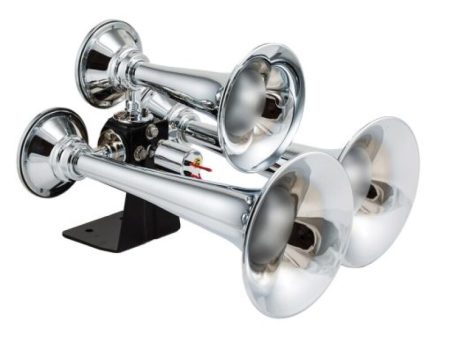 Kleinn Chrome Triple Horn  13.5In 11.75In 8.5In- Chrome-Plated High Impact ABS Online Hot Sale