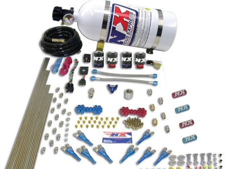 Nitrous Express Street Shark Gas 4 Solenoids Nitrous Kit (100-150-250HP) w Composite Bottle For Sale