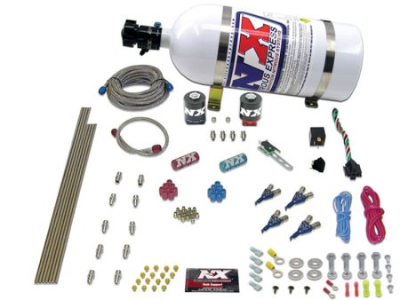 Nitrous Express 4 Cyl Alcohol Nitrous Kit (125-275HP) w 5lb Bottle Hot on Sale