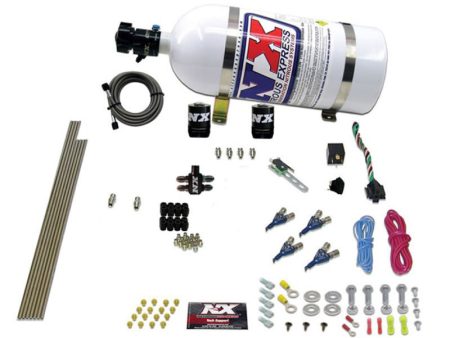 Nitrous Express 4 Cyl Gasoline EFI Nitrous Kit (50-250HP) w 10lb Bottle on Sale