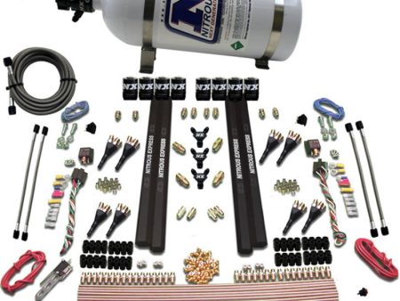 Nitrous Express SX2 Dual Stage 8 Solenoid  Gasoline Nitrous Kit (200-1200HP) w 10lb Bottle Cheap