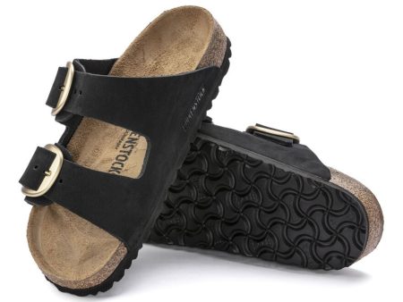 Birkenstock: Arizona Big Buckle Black Nubuck NARROW Fit Online now