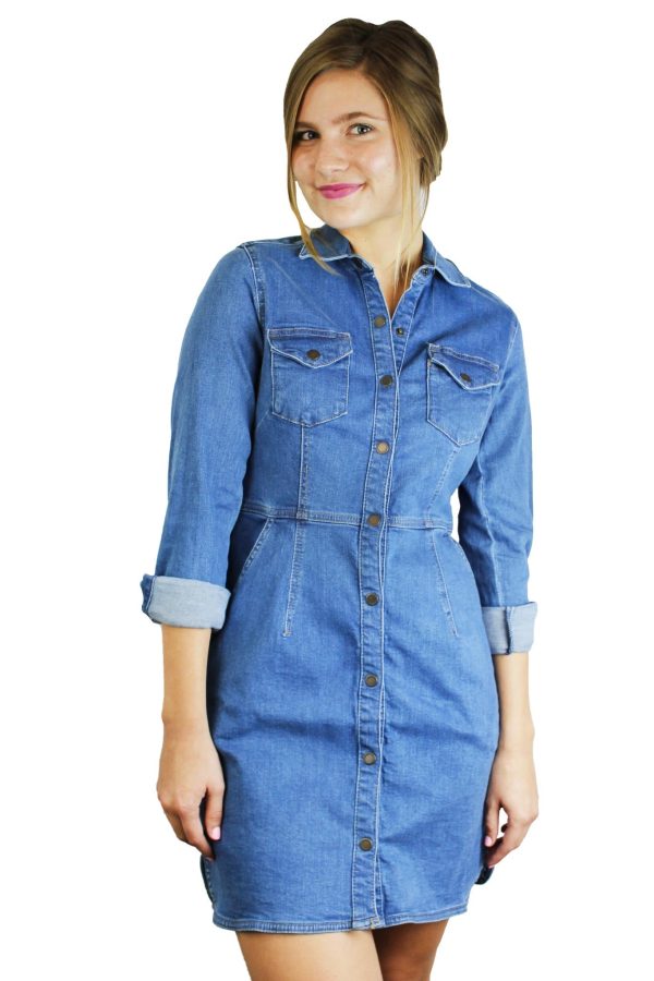 Dynomite Denim Mini Dress Online Hot Sale