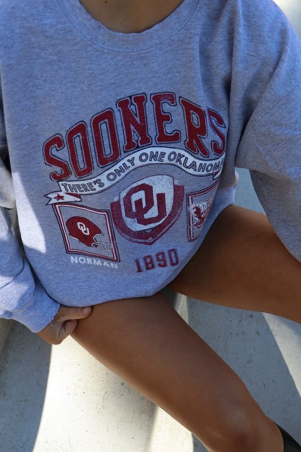 OU Prep Patch Thrifted Sweatshirt Supply