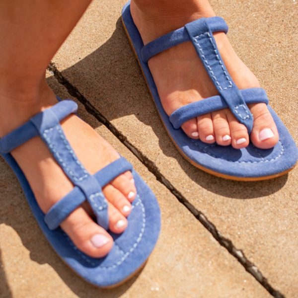 Free People: Hadden Sandal in Lapis Blue Hot on Sale