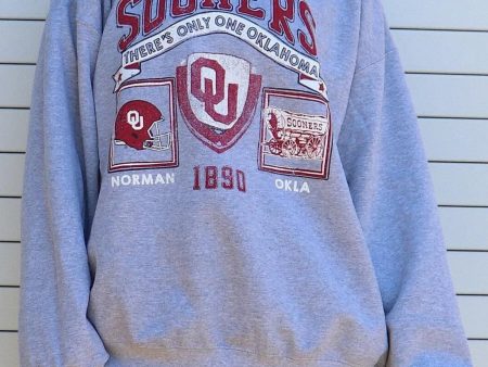 OU Prep Patch Thrifted Sweatshirt Supply