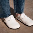 Birkenstock: Boston Shearling in Antique White Cheap